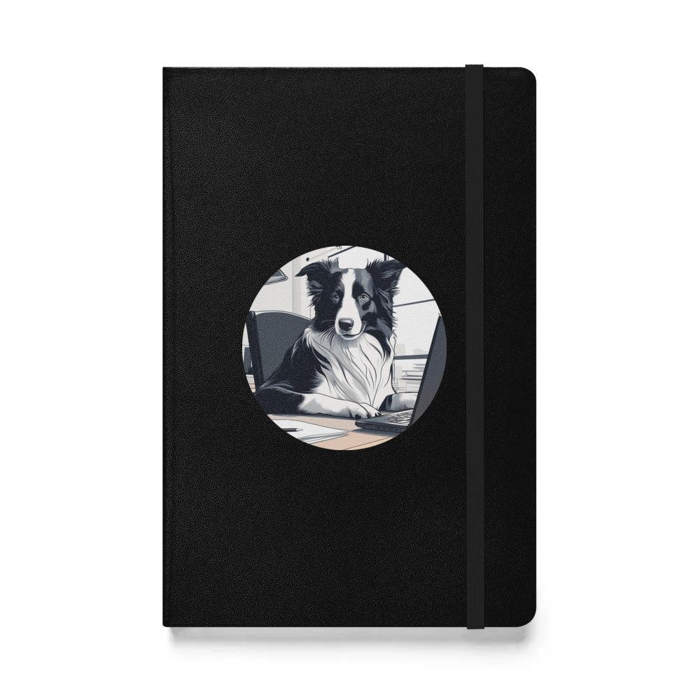 PugMug Custom Border Collie Hardcover Bound Notebook