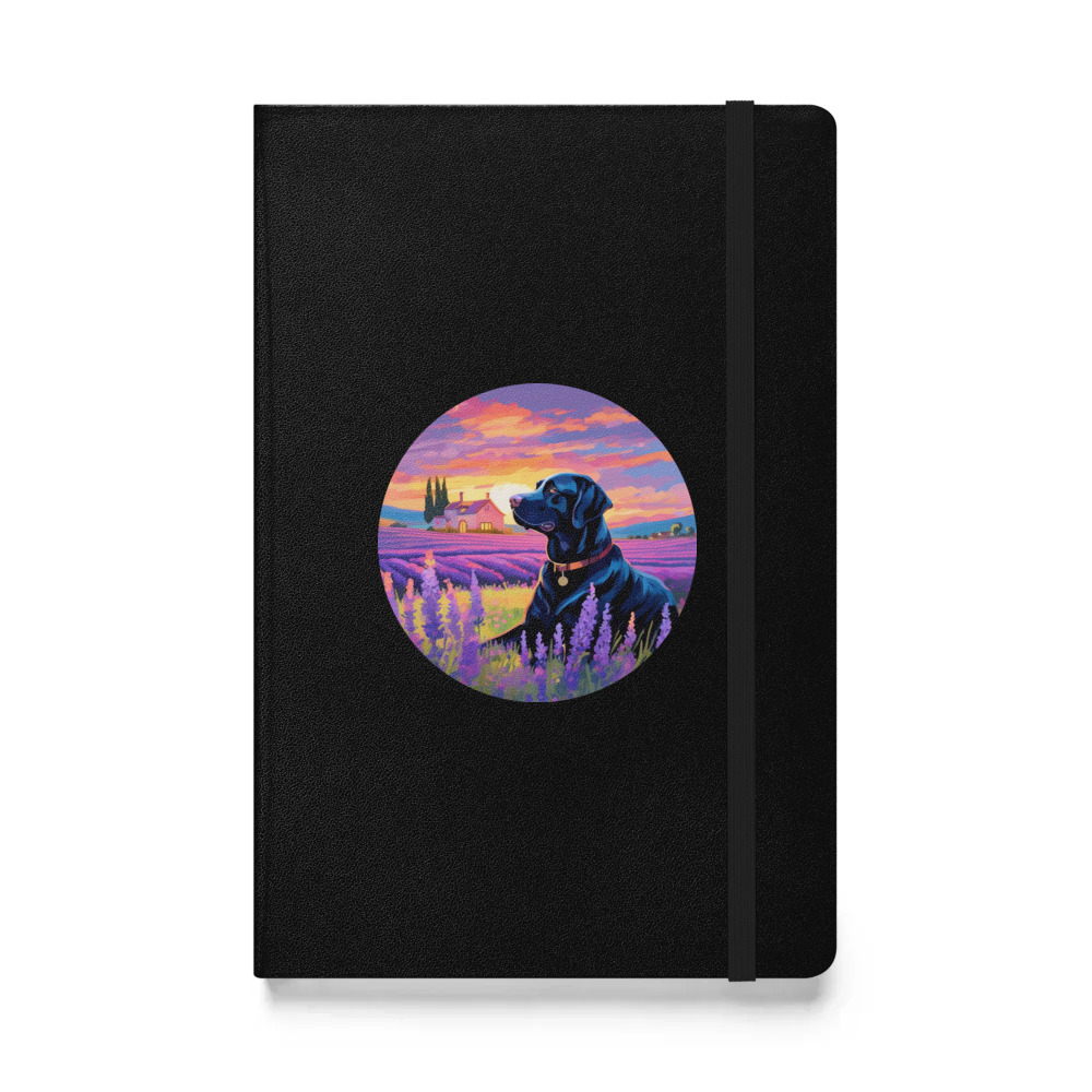 PugMug Custom Black Labrador Retriever Hardcover Bound Notebook