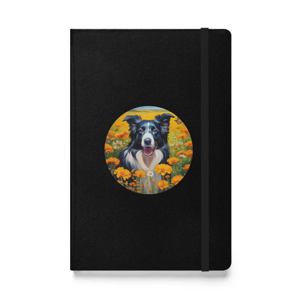 PugMug Custom Border Collie Hardcover Bound Notebook