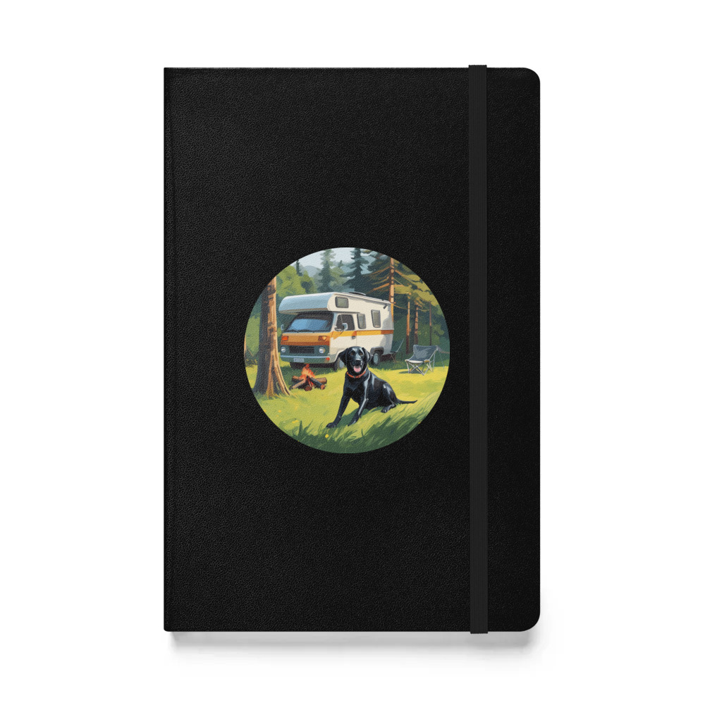 PugMug Custom Black Labrador Retriever Hardcover Bound Notebook