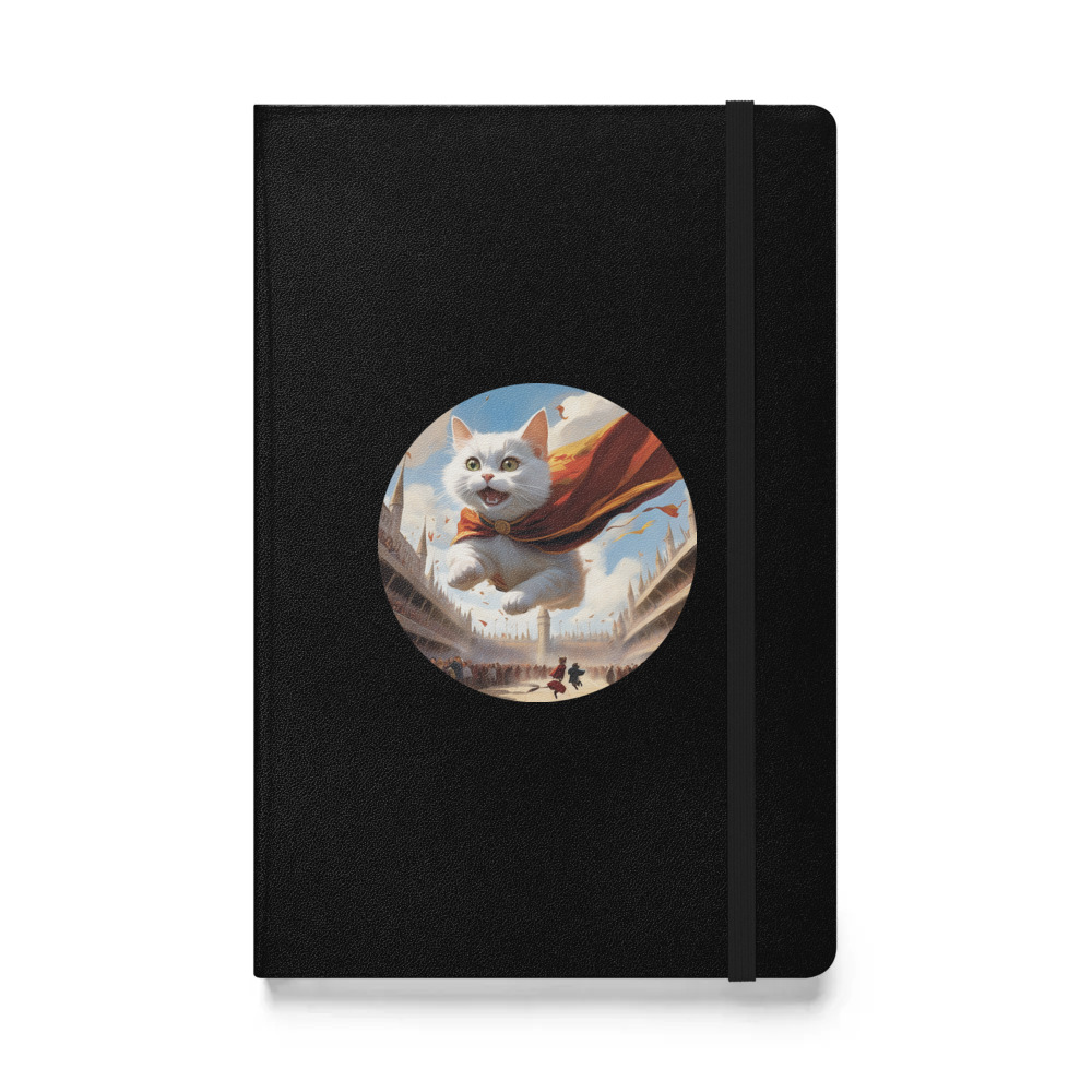 PugMug Custom White Companion Cat Hardcover Bound Notebook