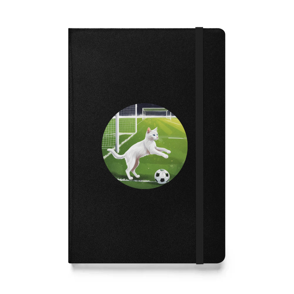 PugMug Custom White Companion Cat Hardcover Bound Notebook