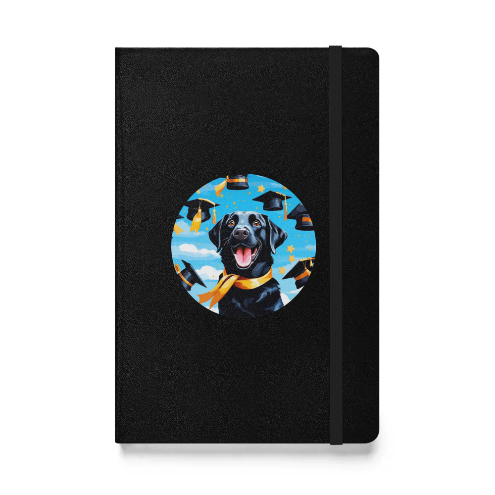PugMug Custom Black Labrador Retriever Hardcover Bound Notebook