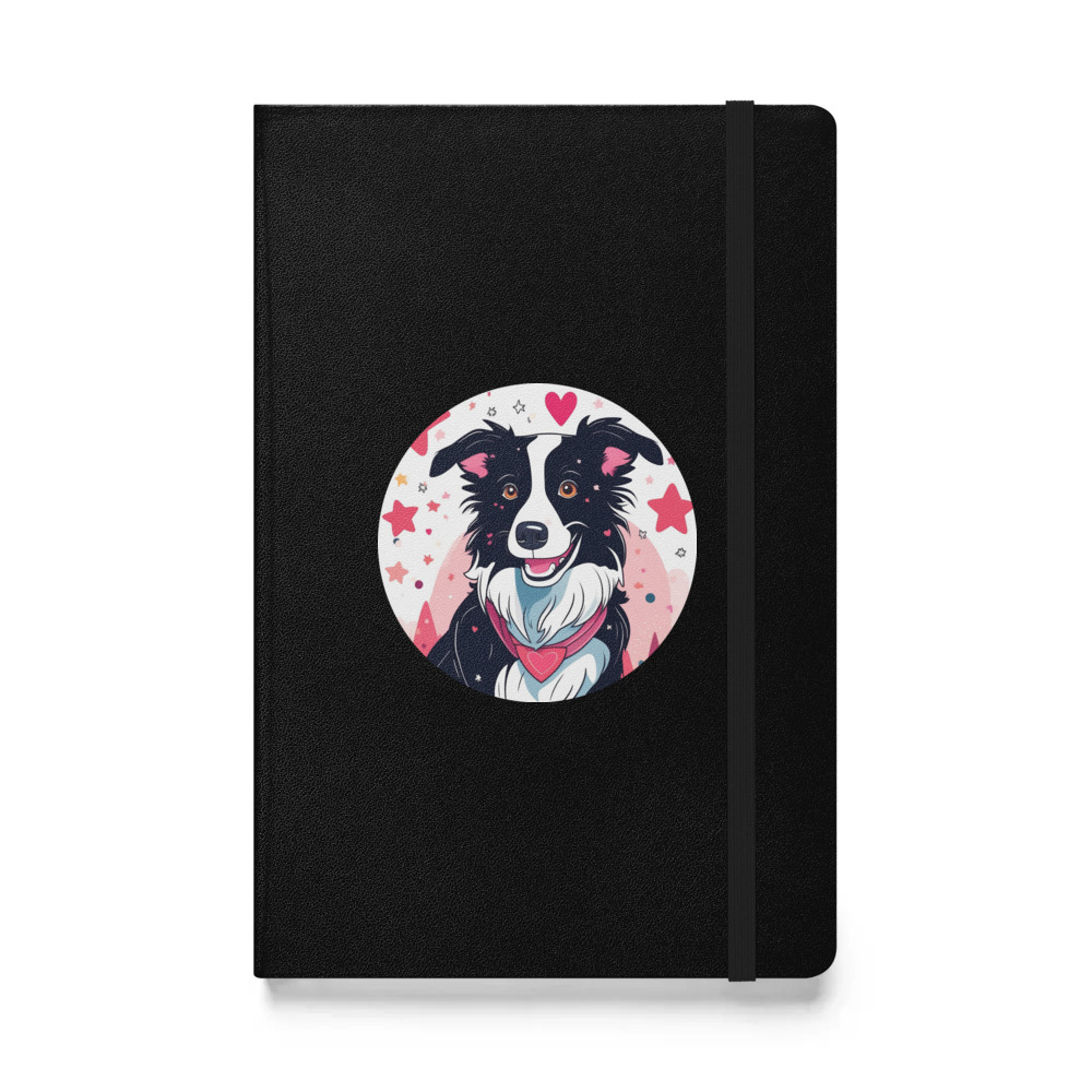 PugMug Custom Border Collie Hardcover Bound Notebook