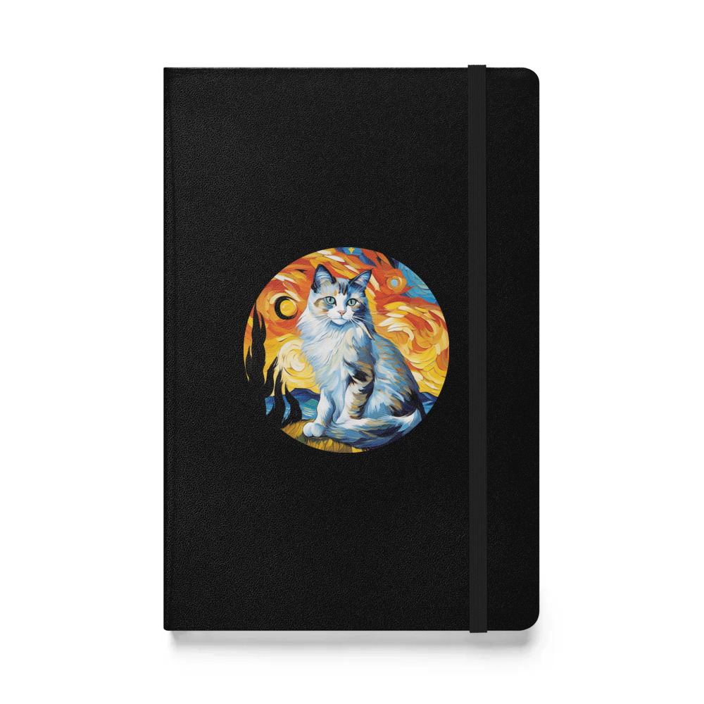 PugMug Custom Tabby Ragdoll Cat Hardcover Bound Notebook