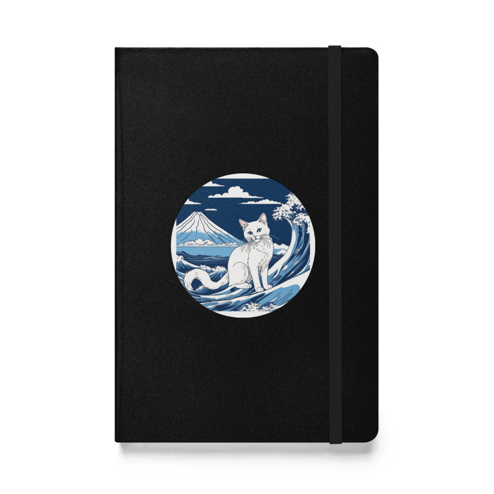 PugMug Custom White Companion Cat Hardcover Bound Notebook