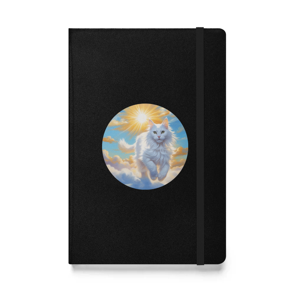 PugMug Custom White Companion Cat Hardcover Bound Notebook