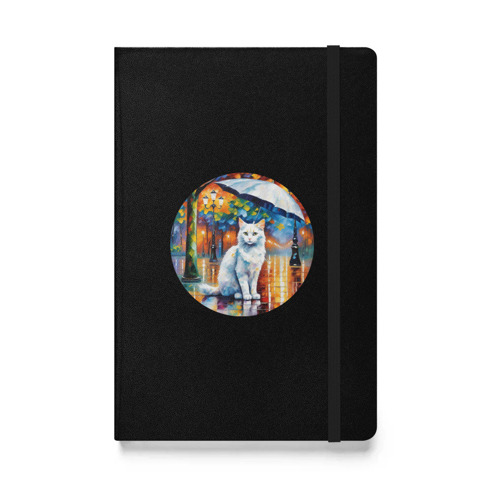 PugMug Custom White Companion Cat Hardcover Bound Notebook