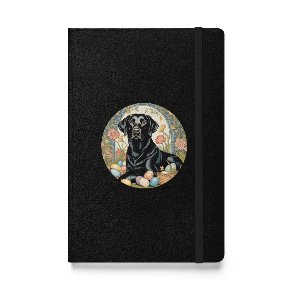 PugMug Custom Black Labrador Retriever Hardcover Bound Notebook