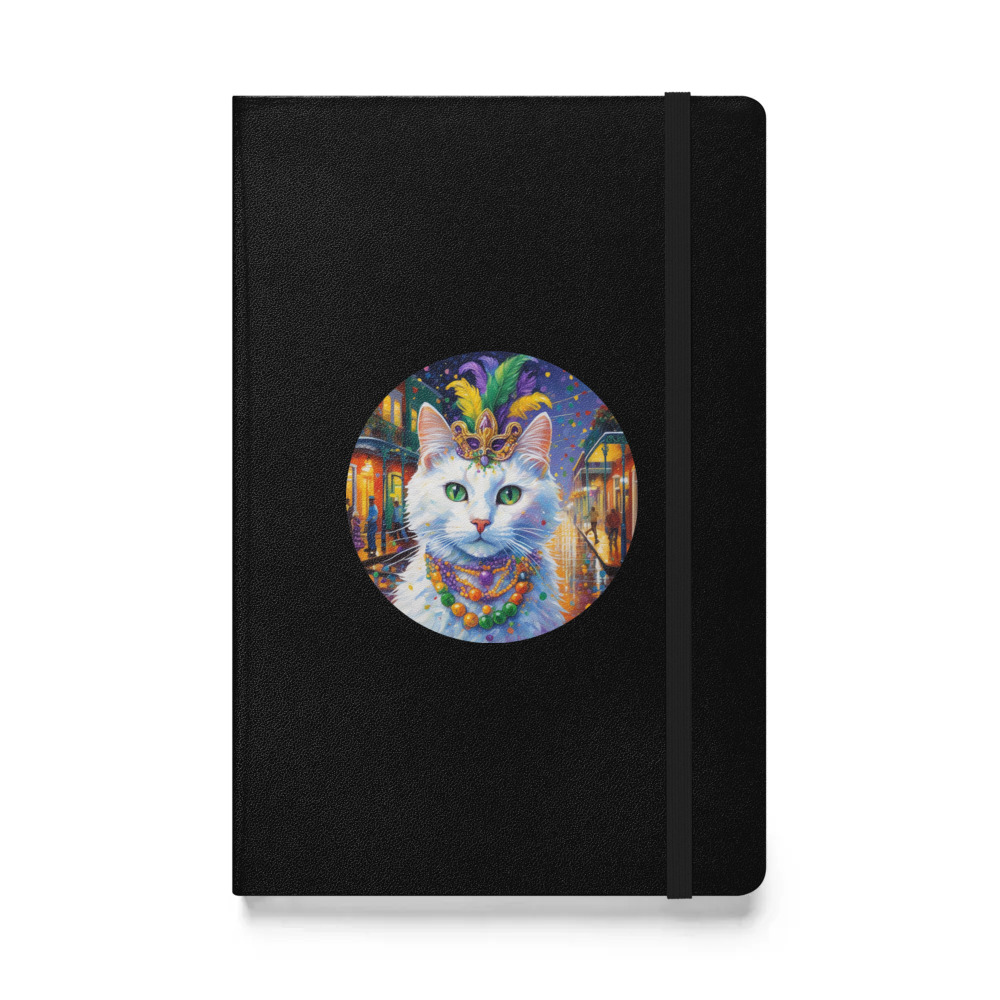 PugMug Custom White Companion Cat Hardcover Bound Notebook