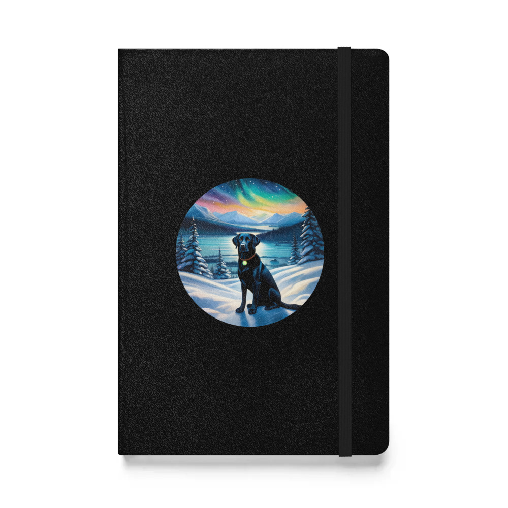 PugMug Custom Black Labrador Retriever Hardcover Bound Notebook