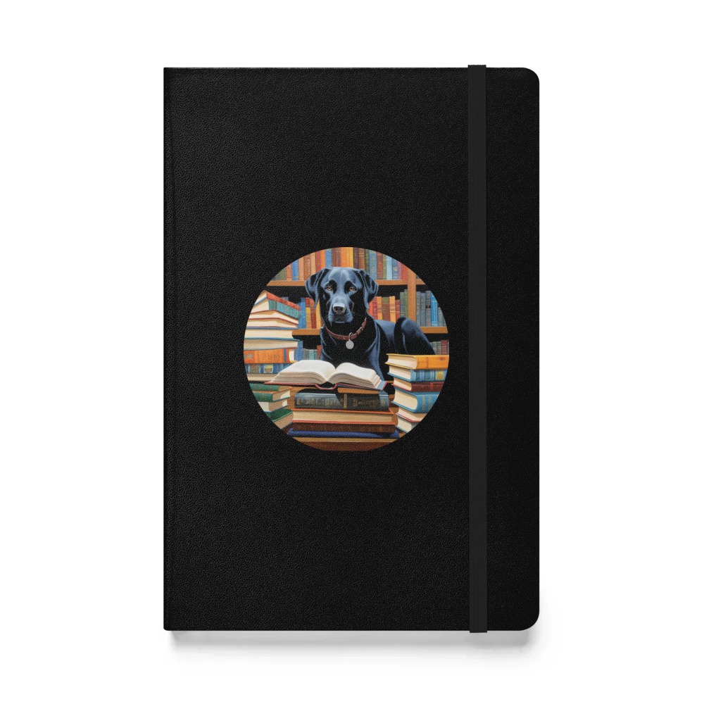 PugMug Custom Black Labrador Retriever Hardcover Bound Notebook