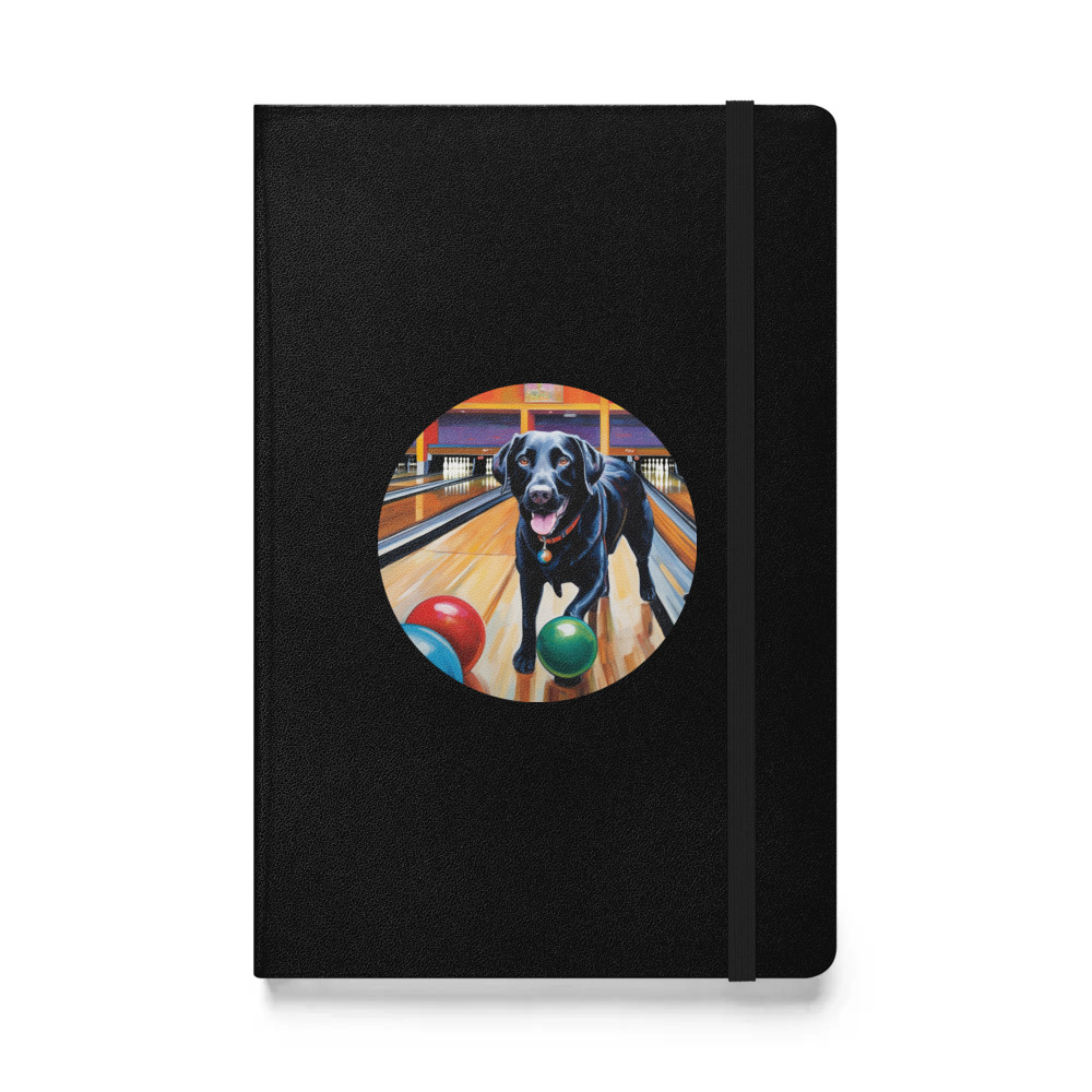 PugMug Custom Black Labrador Retriever Hardcover Bound Notebook