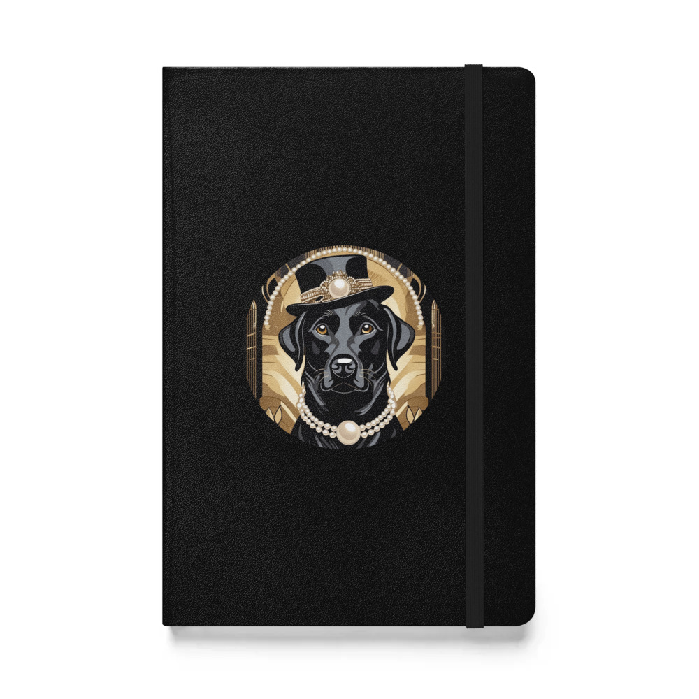 PugMug Custom Black Labrador Retriever Hardcover Bound Notebook