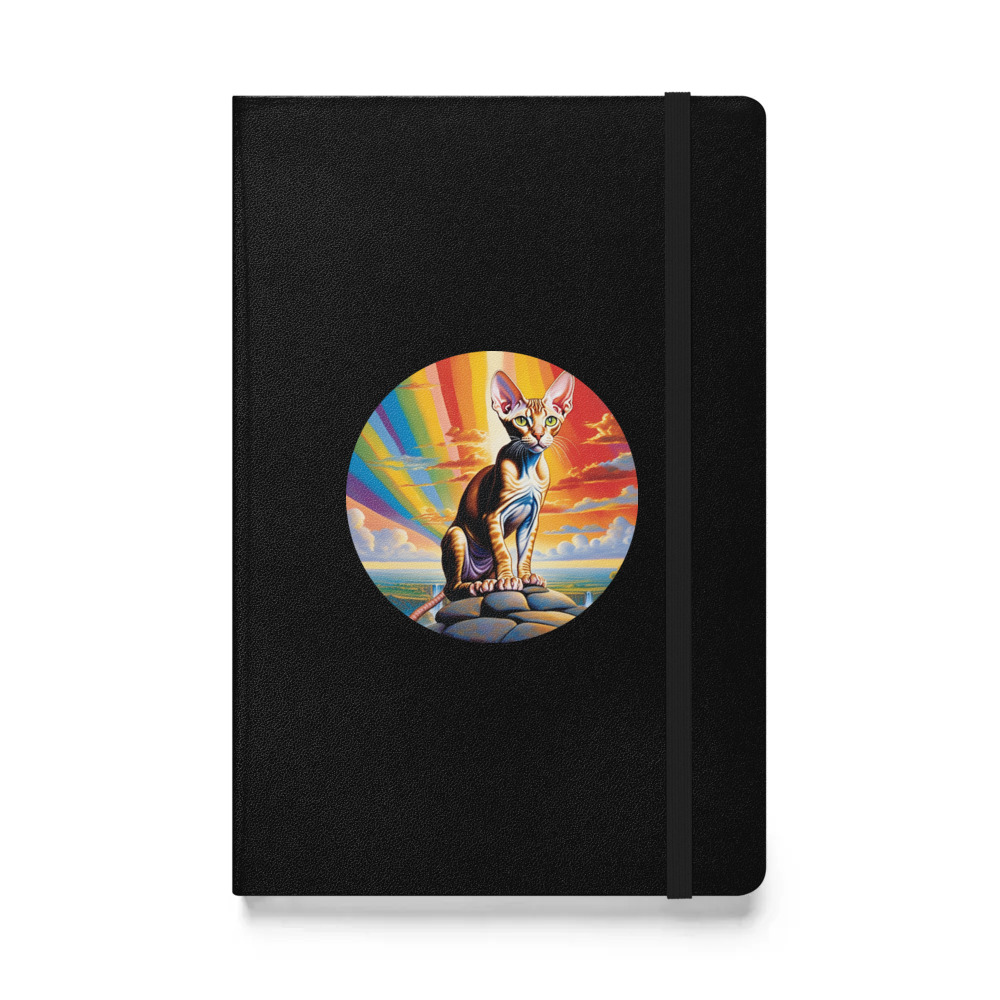 PugMug Custom Tabby Sphynx Cat Hardcover Bound Notebook