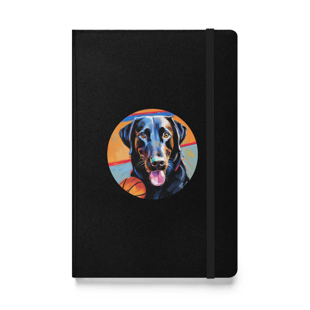 PugMug Custom Black Labrador Retriever Hardcover Bound Notebook