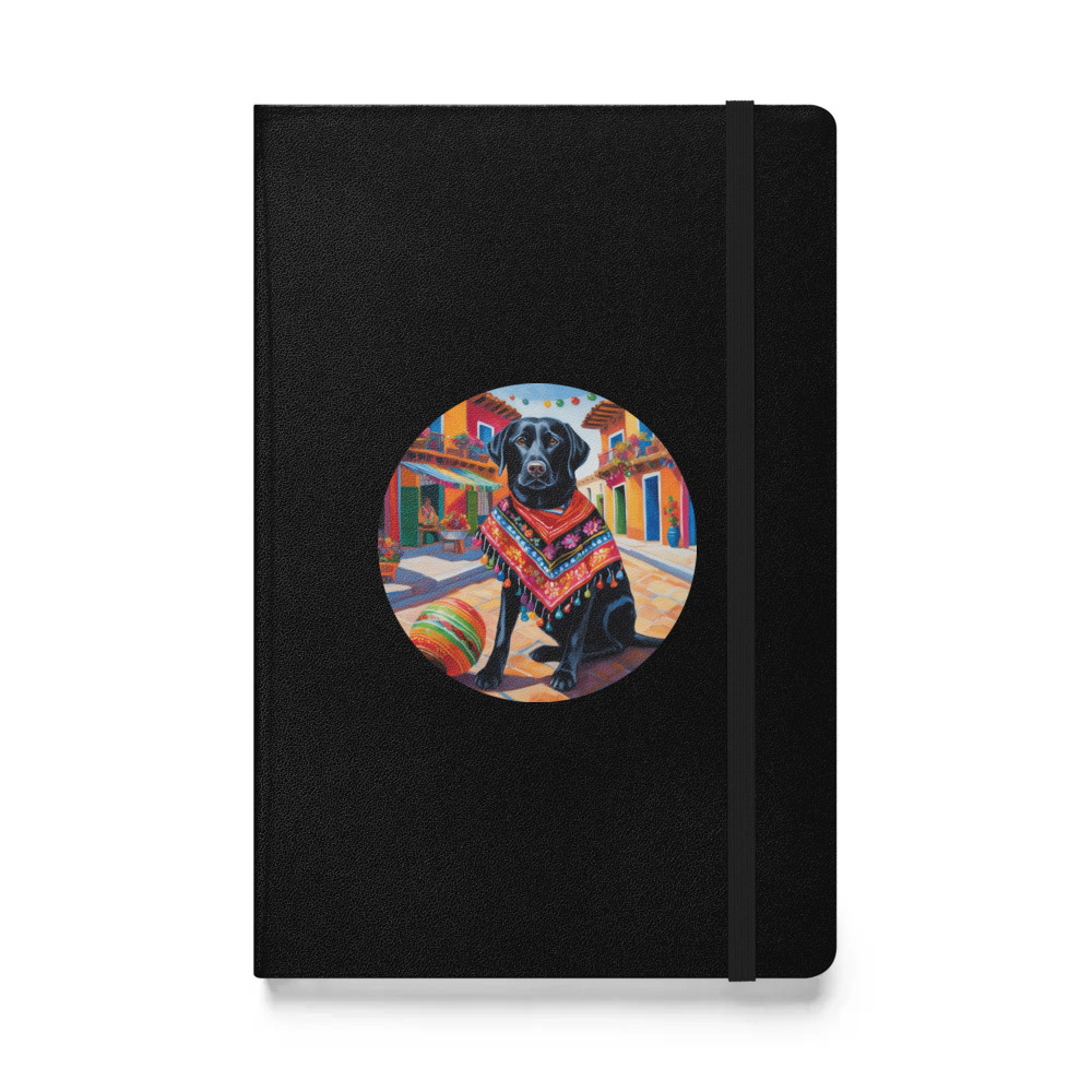 PugMug Custom Black Labrador Retriever Hardcover Bound Notebook
