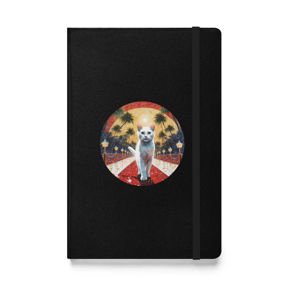 PugMug Custom White Companion Cat Hardcover Bound Notebook