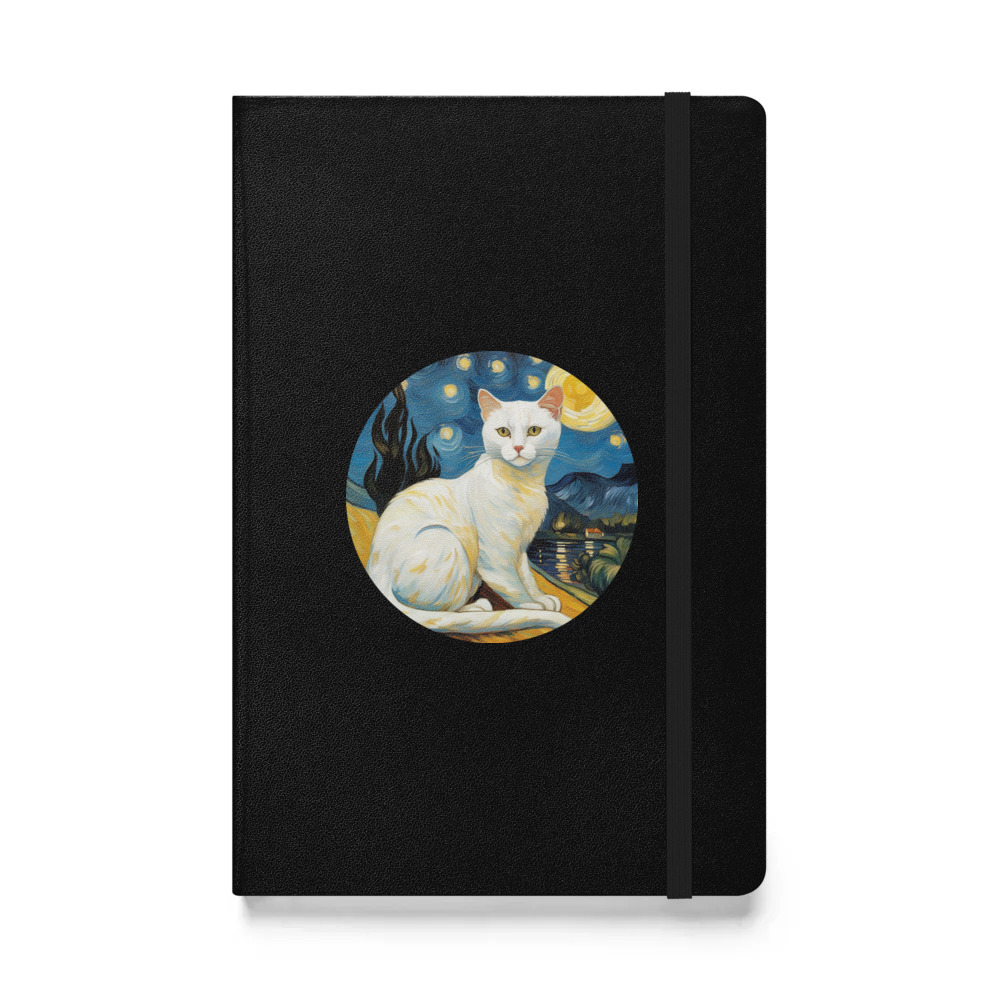 PugMug Custom White Exotic Cat Hardcover Bound Notebook