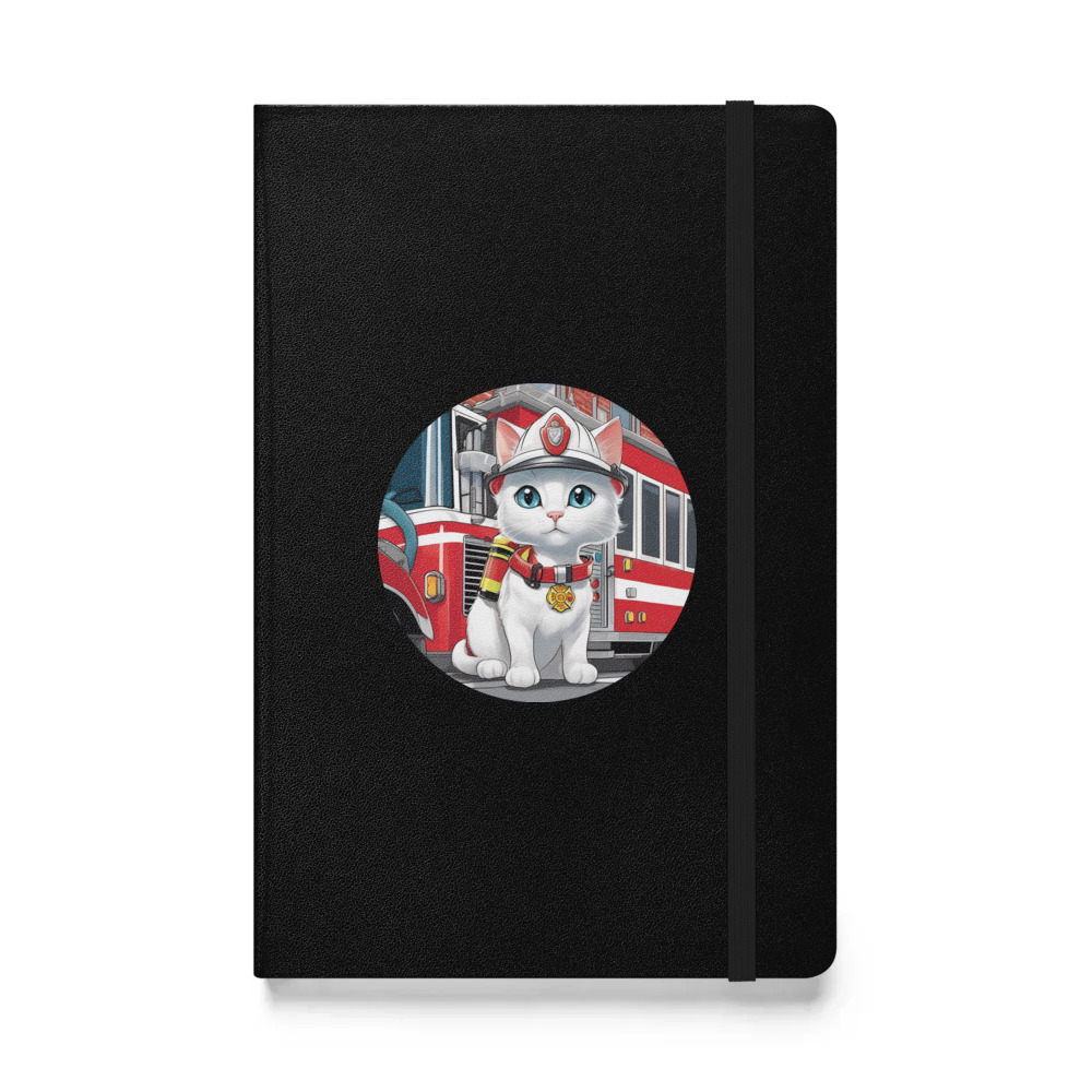 PugMug Custom White Companion Cat Hardcover Bound Notebook