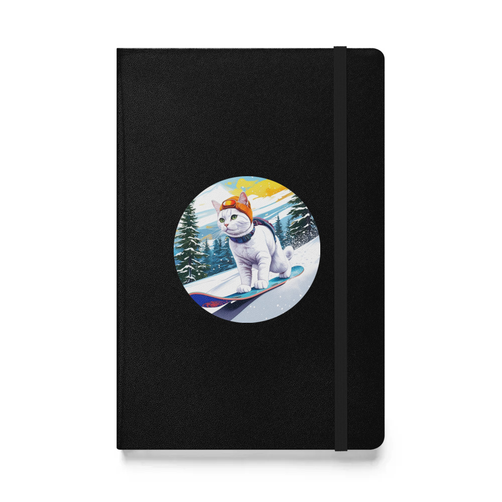 PugMug Custom White Companion Cat Hardcover Bound Notebook