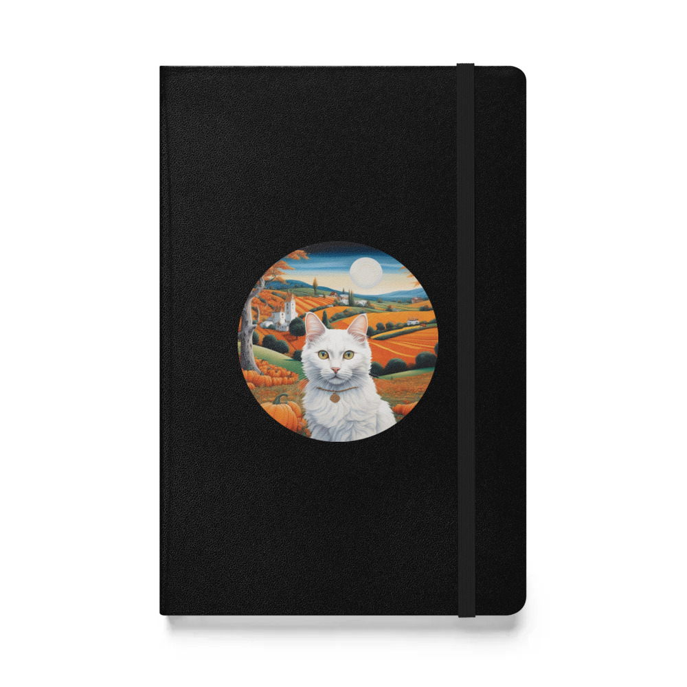 PugMug Custom White Companion Cat Hardcover Bound Notebook