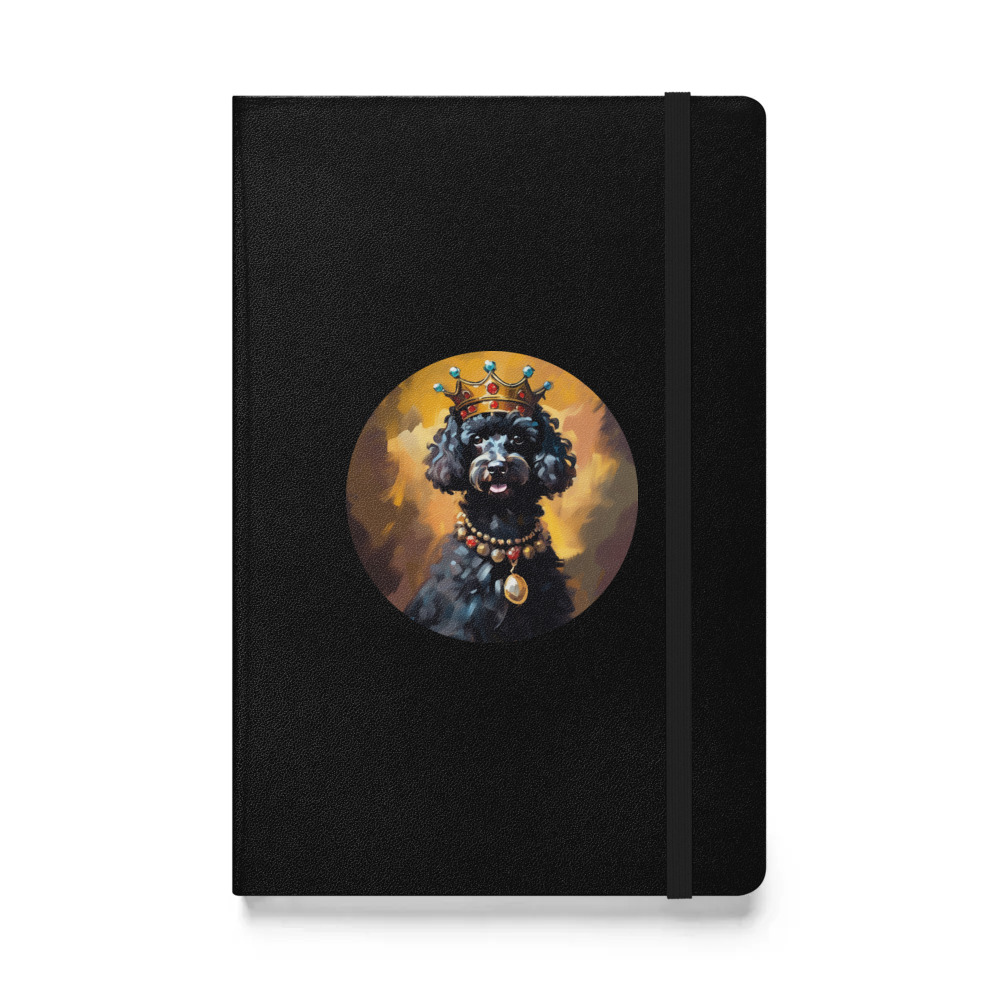 PugMug Custom Black Poodle Hardcover Bound Notebook