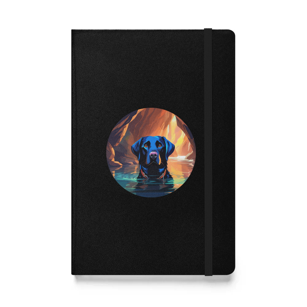 PugMug Custom Black Labrador Retriever Hardcover Bound Notebook