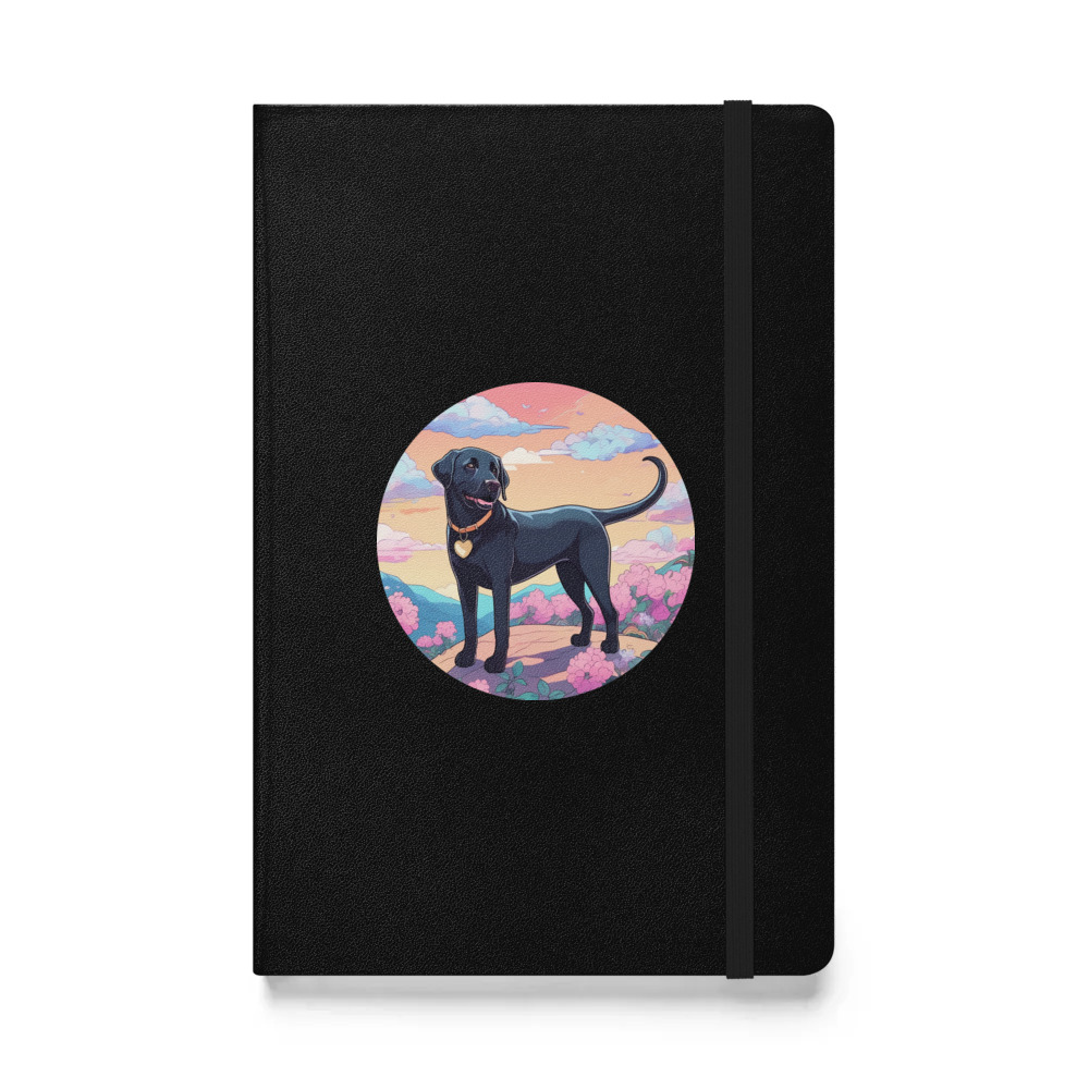 PugMug Custom Black Labrador Retriever Hardcover Bound Notebook