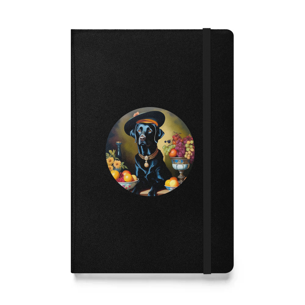 PugMug Custom Black Labrador Retriever Hardcover Bound Notebook