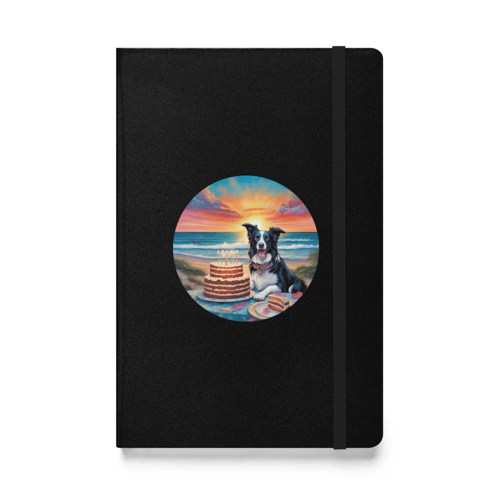 PugMug Custom Border Collie Hardcover Bound Notebook