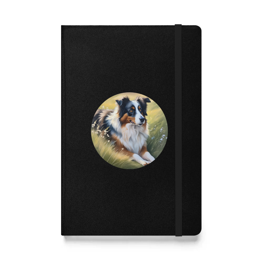 PugMug Custom Miniature American Shepherd Hardcover Bound Notebook