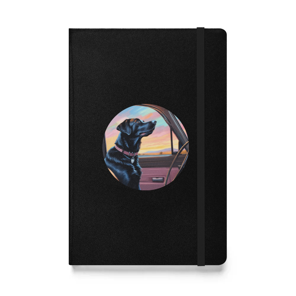 PugMug Custom Black Labrador Retriever Hardcover Bound Notebook
