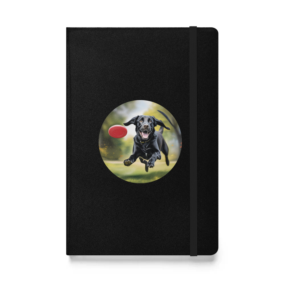 PugMug Custom Black Labrador Retriever Hardcover Bound Notebook
