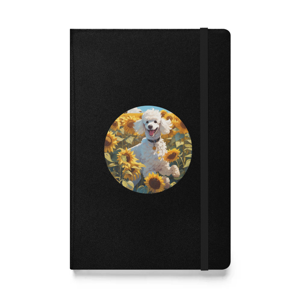 PugMug Custom White Poodle Hardcover Bound Notebook