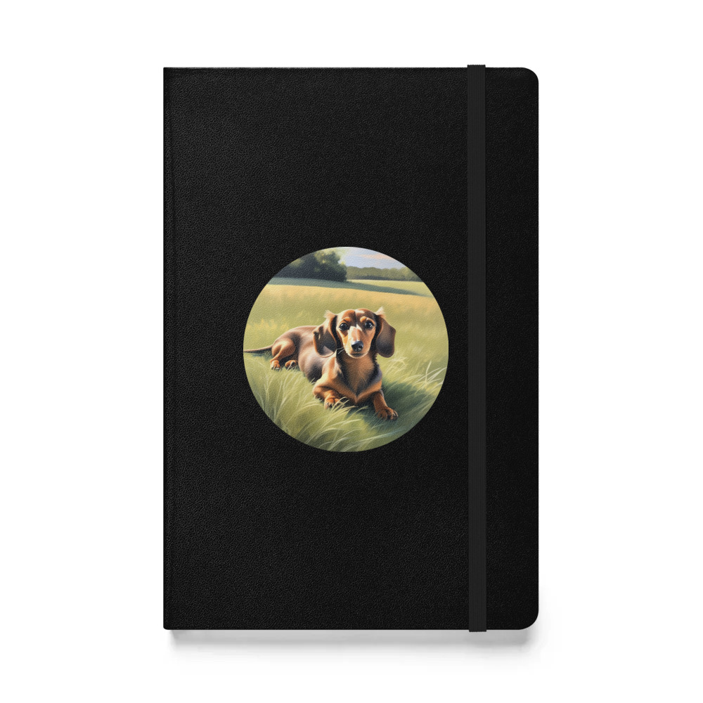 PugMug Custom Tan Dachshund Hardcover Bound Notebook