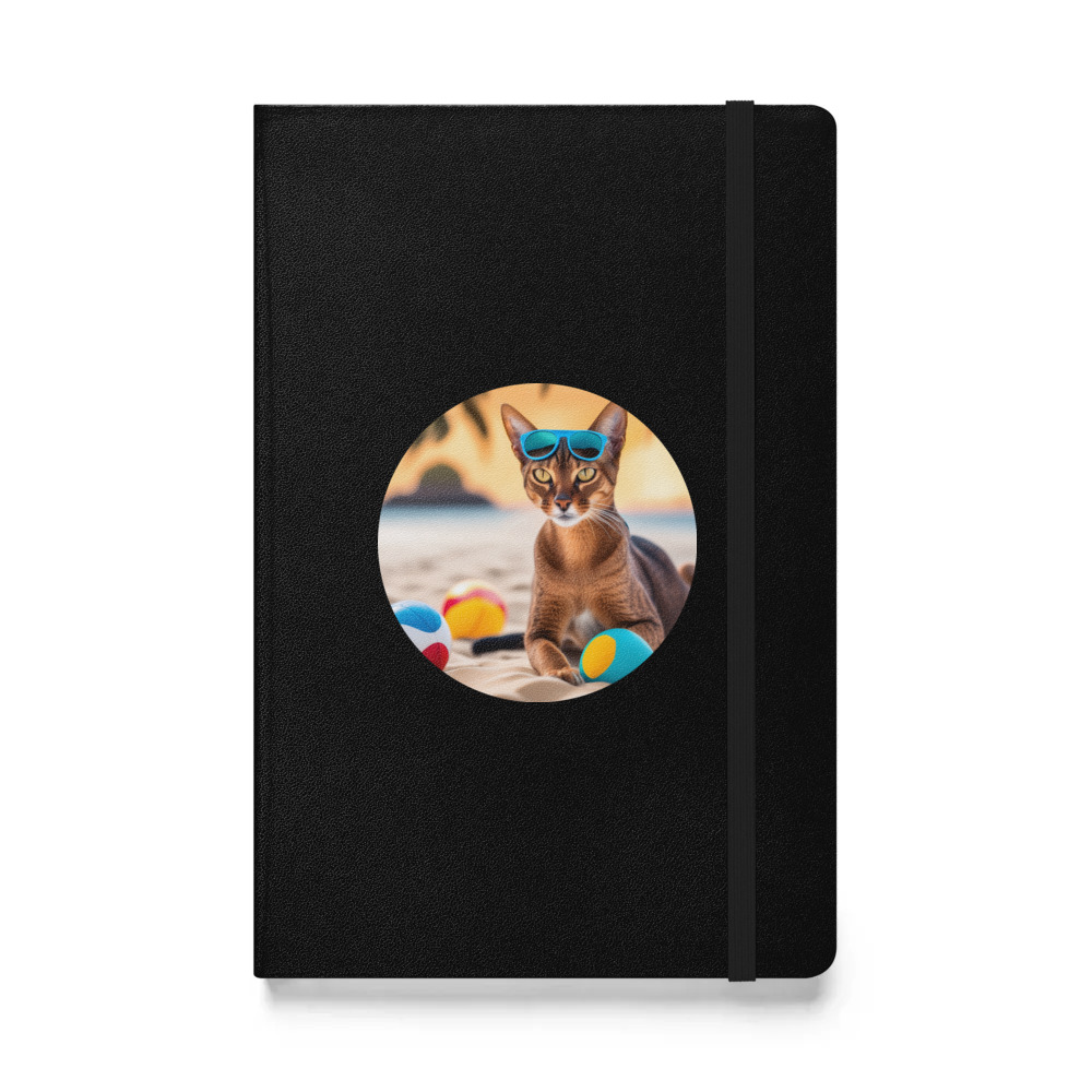 PugMug Custom Tabby Abyssinian Cat Hardcover Bound Notebook