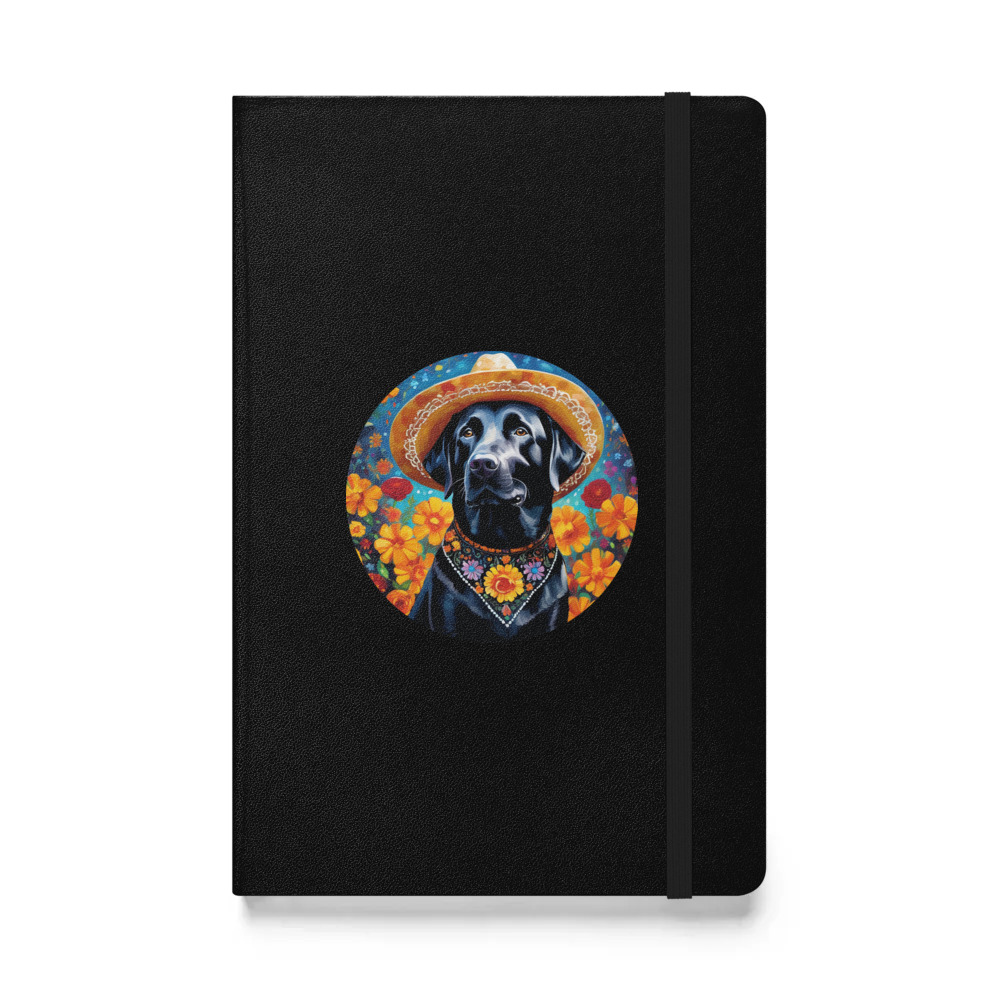 PugMug Custom Black Labrador Retriever Hardcover Bound Notebook