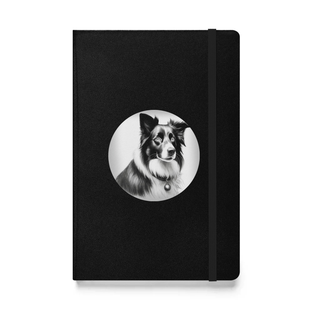 PugMug Custom Border Collie Hardcover Bound Notebook