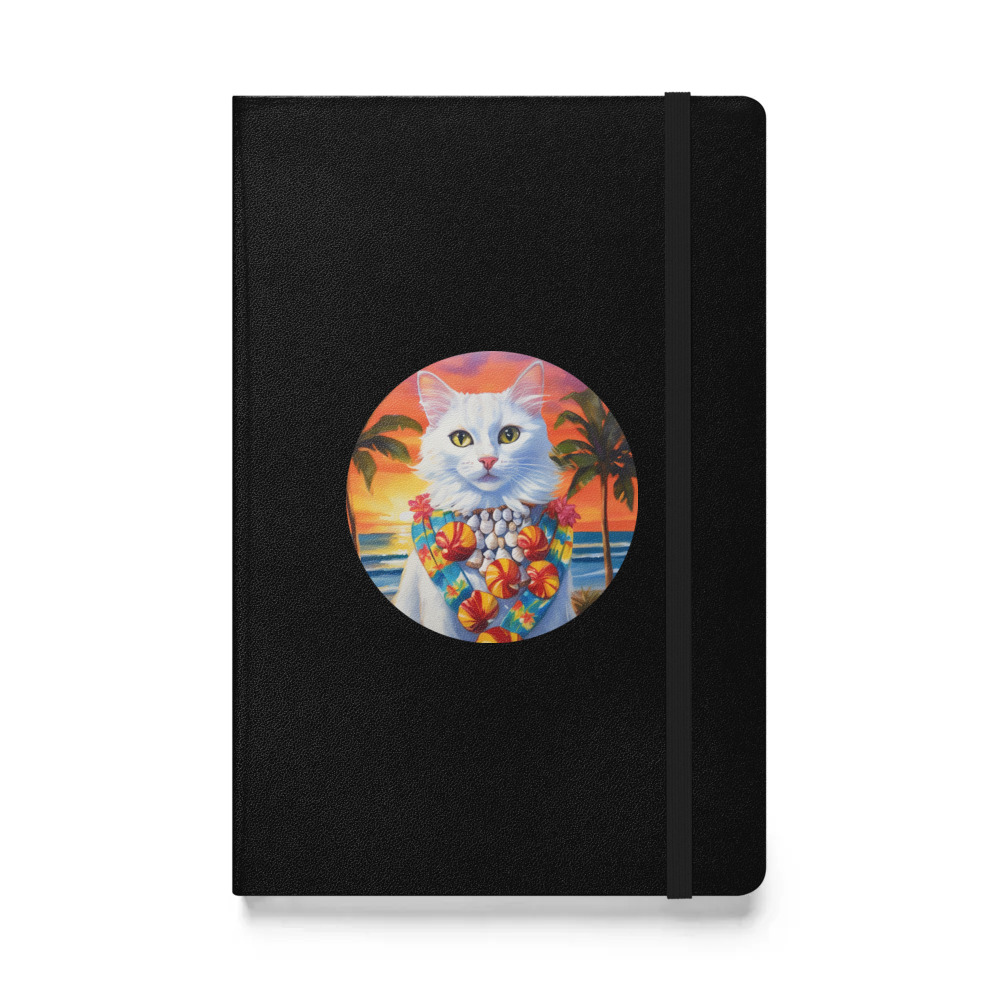PugMug Custom White Companion Cat Hardcover Bound Notebook