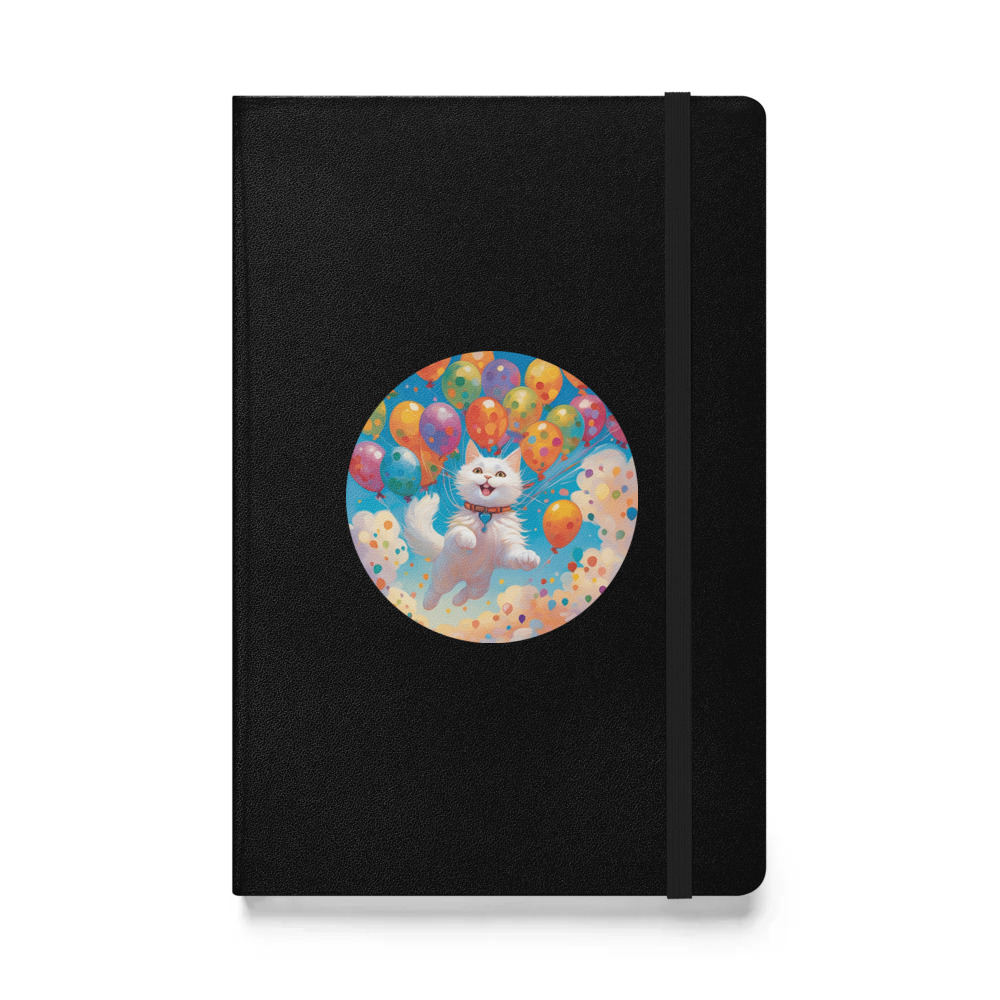 PugMug Custom White Companion Cat Hardcover Bound Notebook