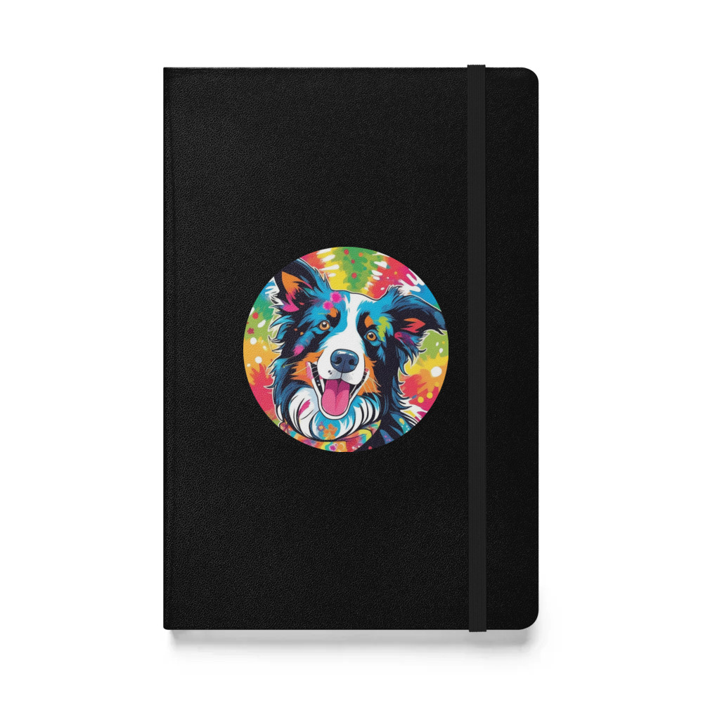 PugMug Custom Border Collie Hardcover Bound Notebook