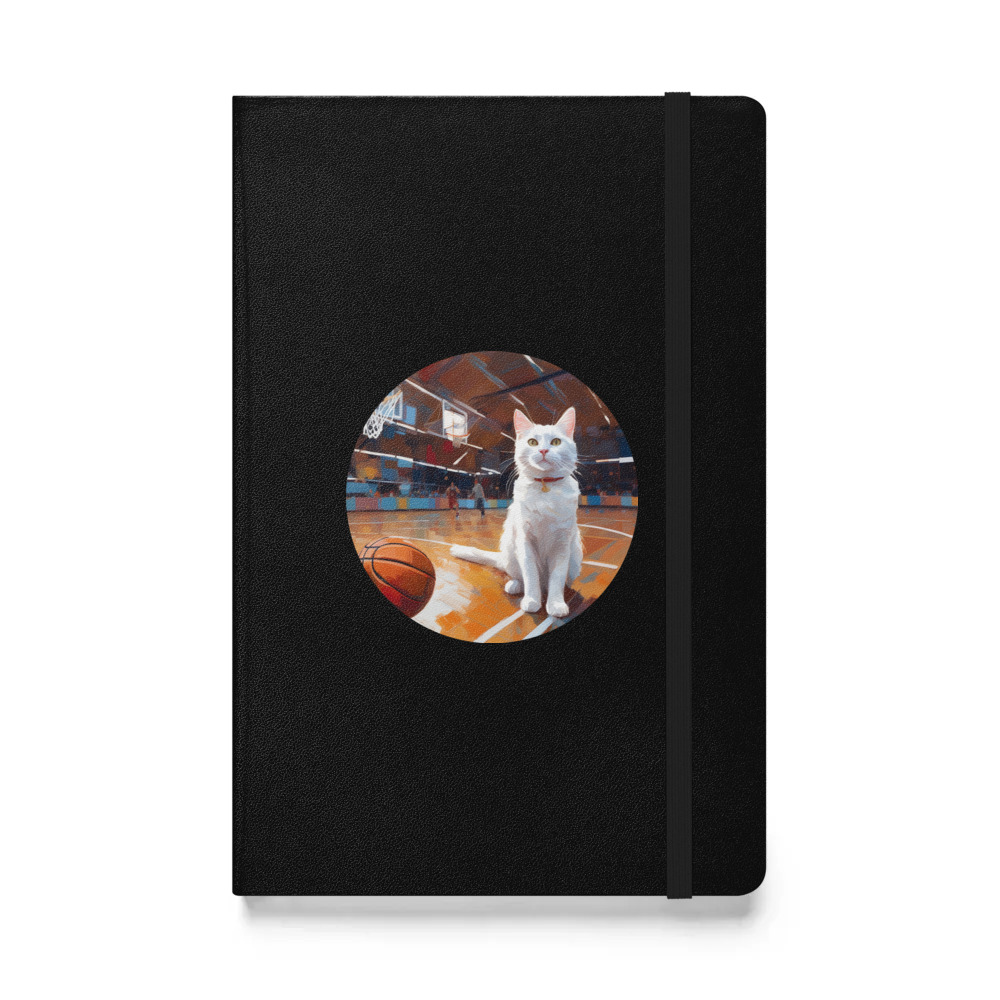 PugMug Custom White Companion Cat Hardcover Bound Notebook