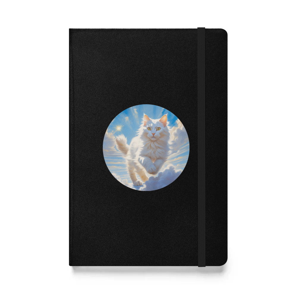 PugMug Custom White Companion Cat Hardcover Bound Notebook