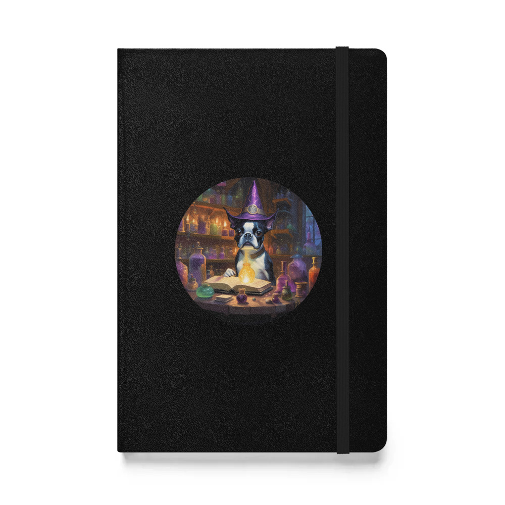PugMug Custom Boston Terrier Hardcover Bound Notebook