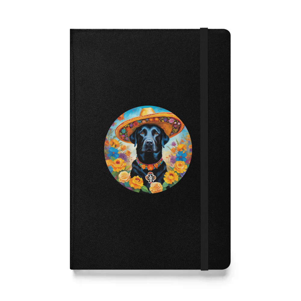 PugMug Custom Black Labrador Retriever Hardcover Bound Notebook