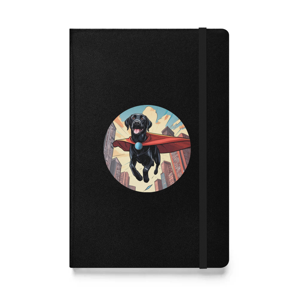 PugMug Custom Black Labrador Retriever Hardcover Bound Notebook