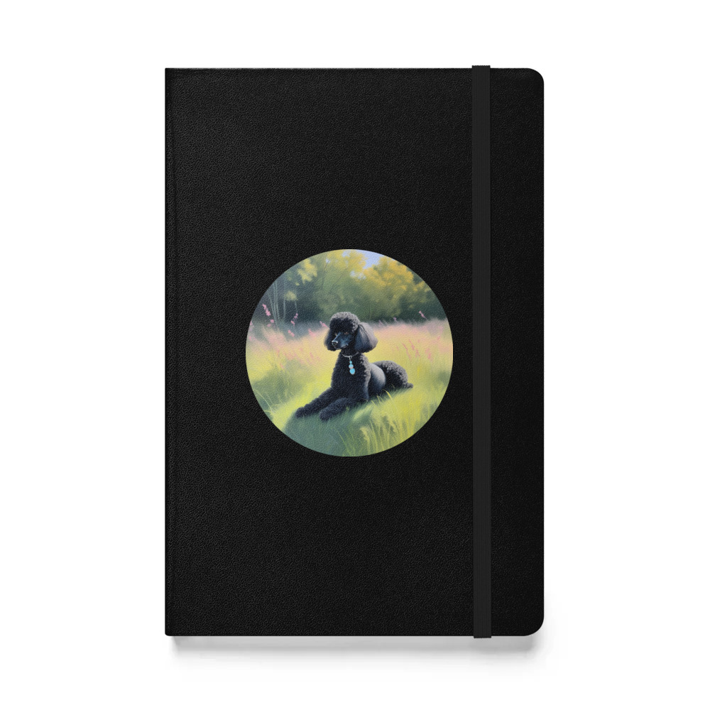 PugMug Custom Black Poodle Hardcover Bound Notebook