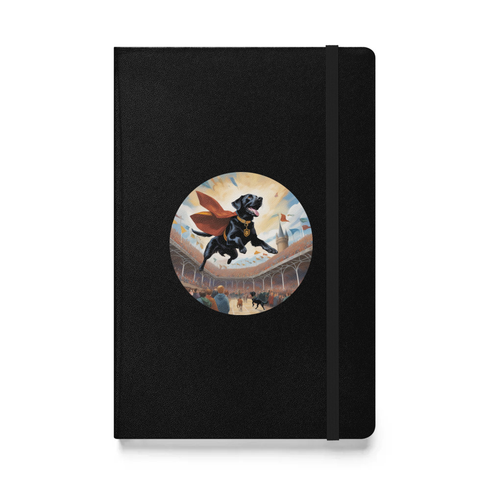 PugMug Custom Black Labrador Retriever Hardcover Bound Notebook