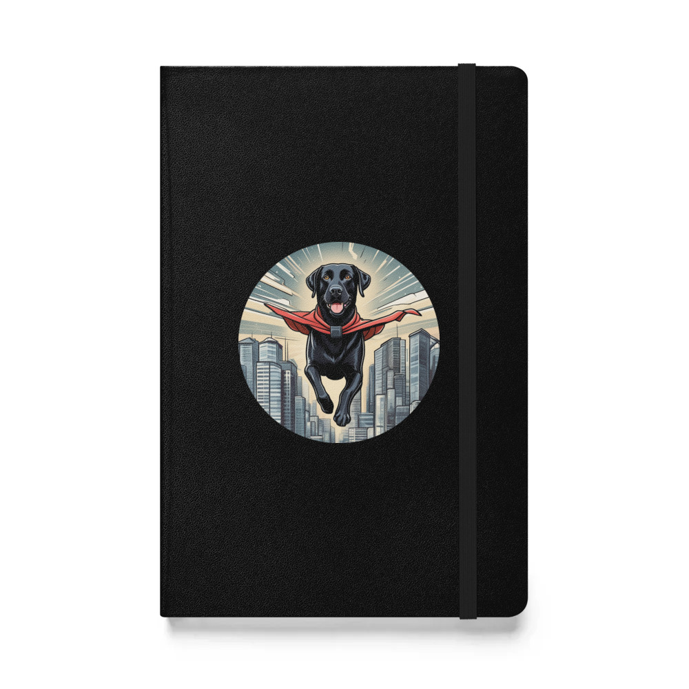 PugMug Custom Black Labrador Retriever Hardcover Bound Notebook
